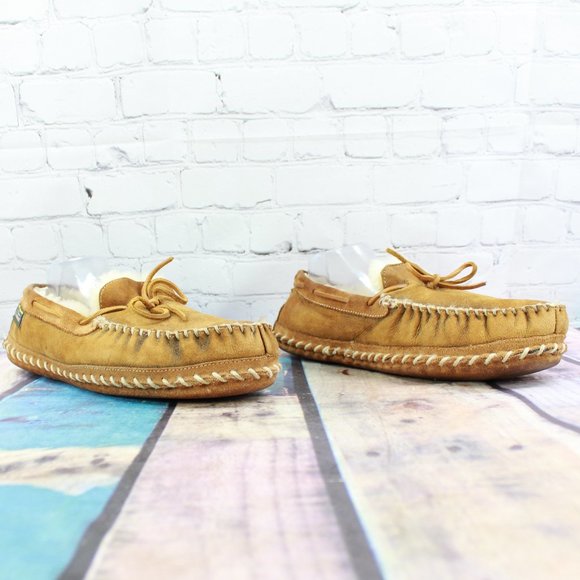 LL Bean Shearling Lined Wicked Good Moc Size 14 M - Picture 3 of 9